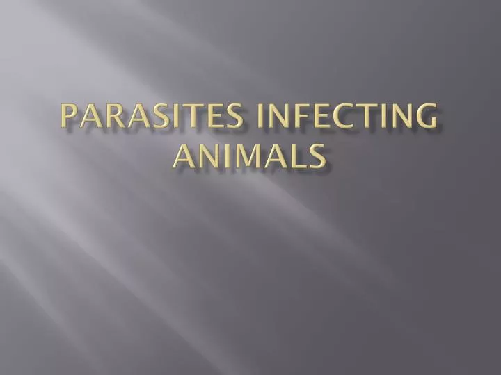 parasites infecting animals