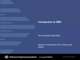 Introduction to SMV