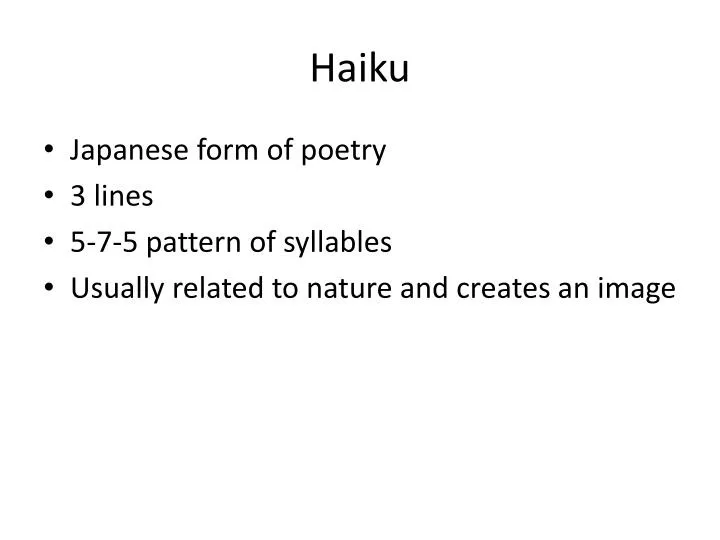 haiku