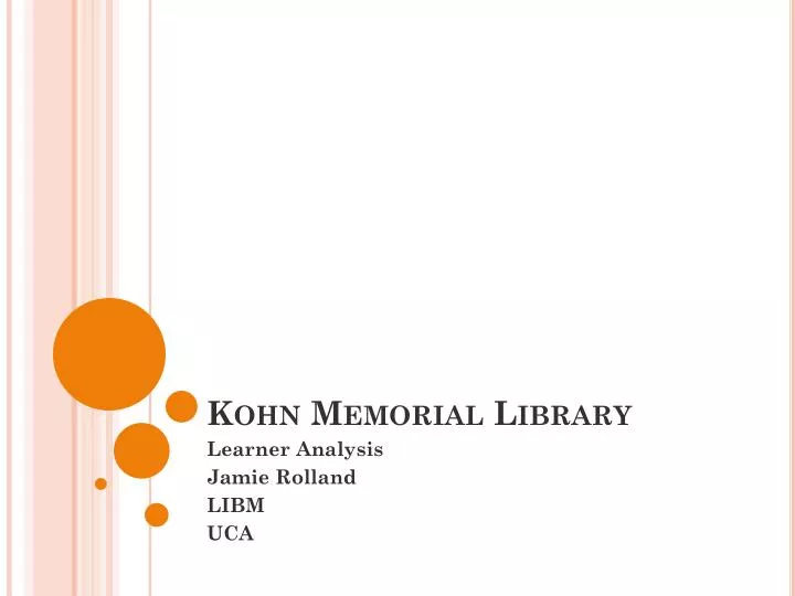 kohn memorial library