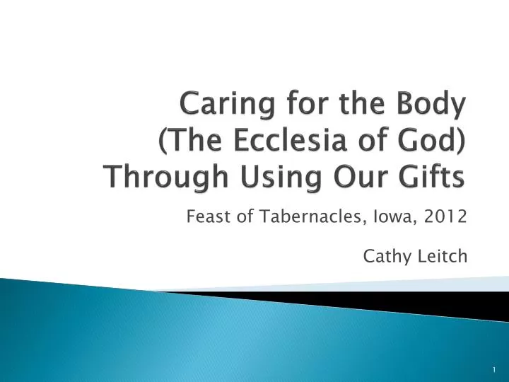 caring for the body the ecclesia of god through using our gifts