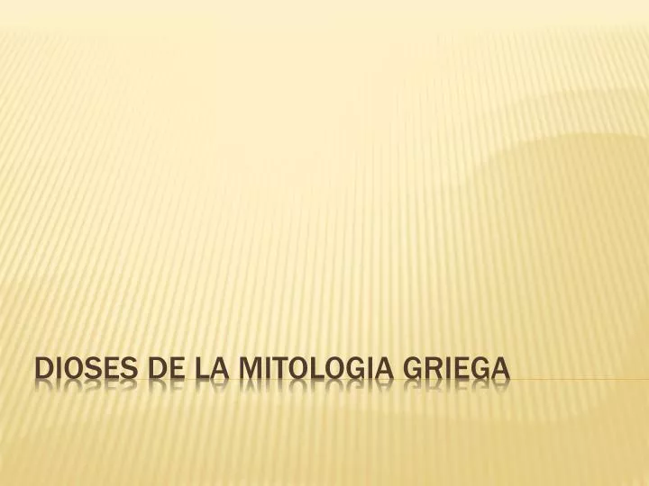 dioses de la mitologia griega