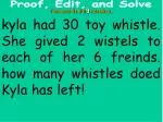 Correcting Math Mistakes: Kyla's Toy Whistles Dilemma - slide 1
