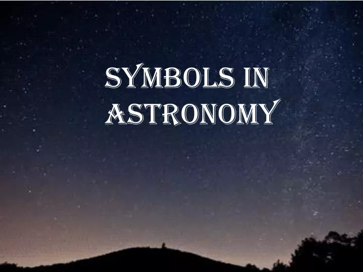 symbols in astronomy