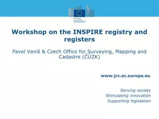 Workshop on the INSPIRE registry and registers