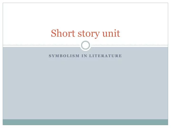 short story unit