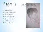 6/7/13 Living Environment - slide 1