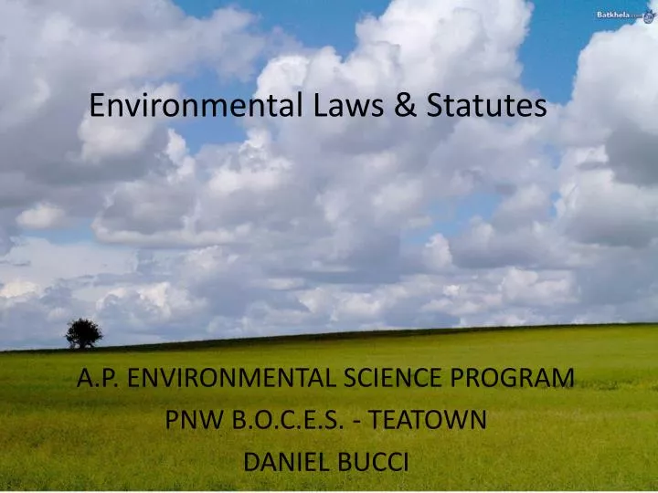 environmental laws statutes