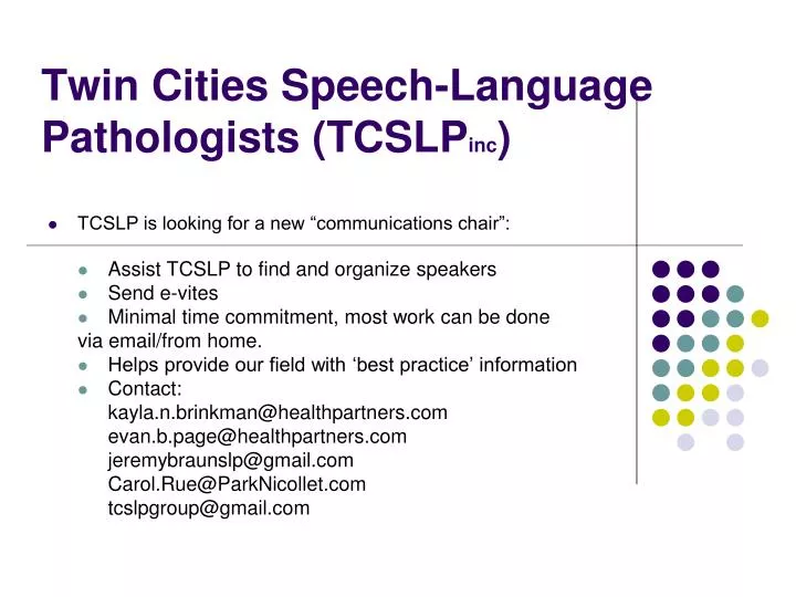 twin cities speech language pathologists tcslp inc