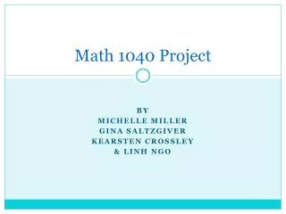 Math 1040 Project
