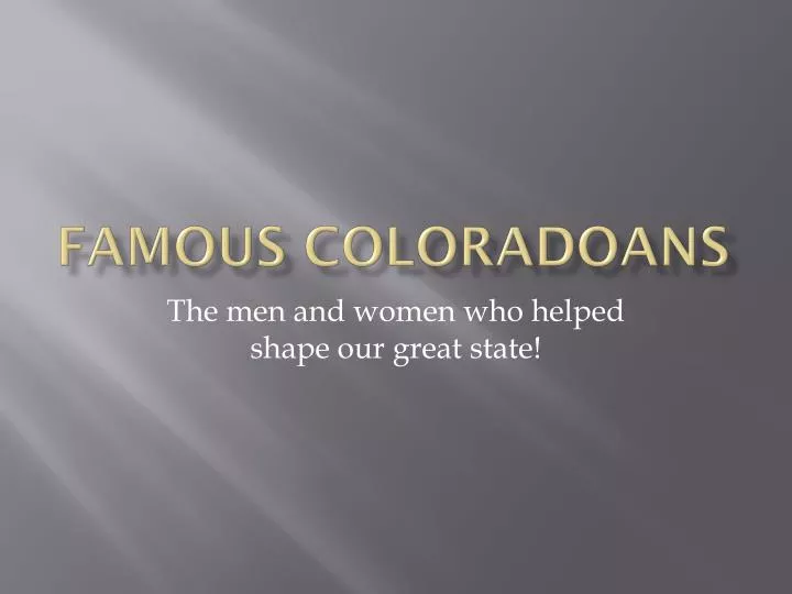 famous coloradoans