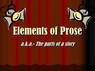 Elements of Prose