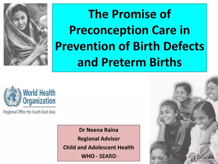 the promise of preconception care in prevention of birth defects and preterm births