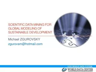 Scientific Data MINING for Global Modeling of Sustainable Development