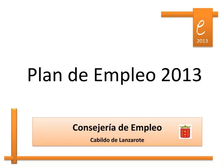 plan de empleo 2013