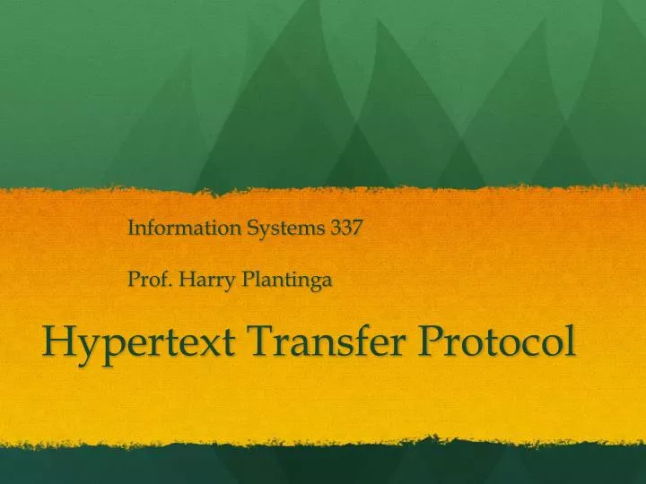 hypertext transfer protocol