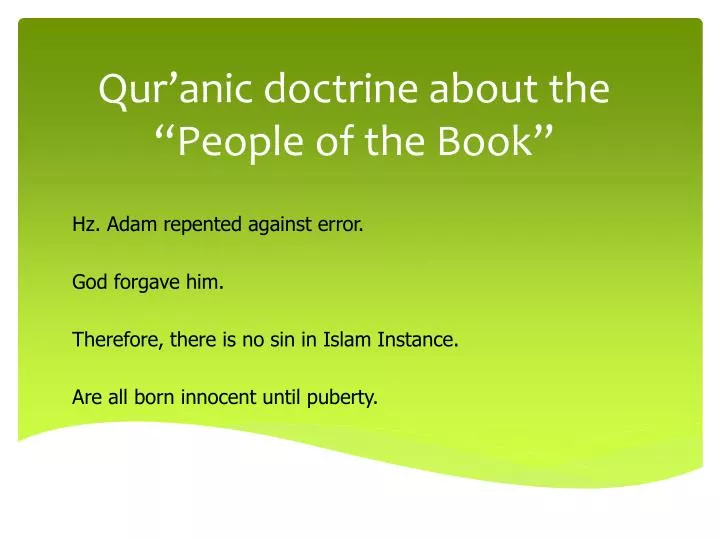qur anic doctrine about the people of the book
