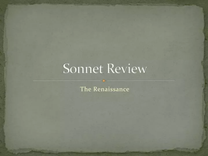 sonnet review