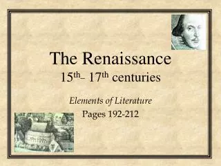 The Renaissance 15 th_ 17 th centuries