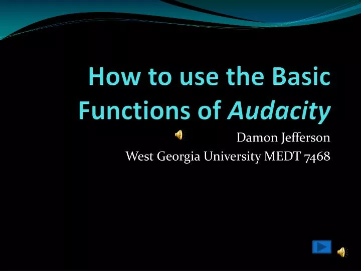 how to use the basic functions of audacity