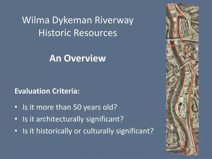 wilma dykeman riverway historic resources an overview