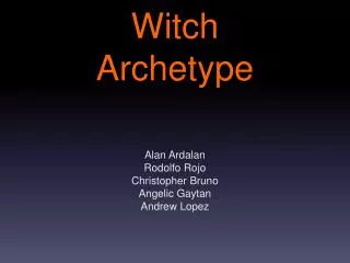 Witch Archetype