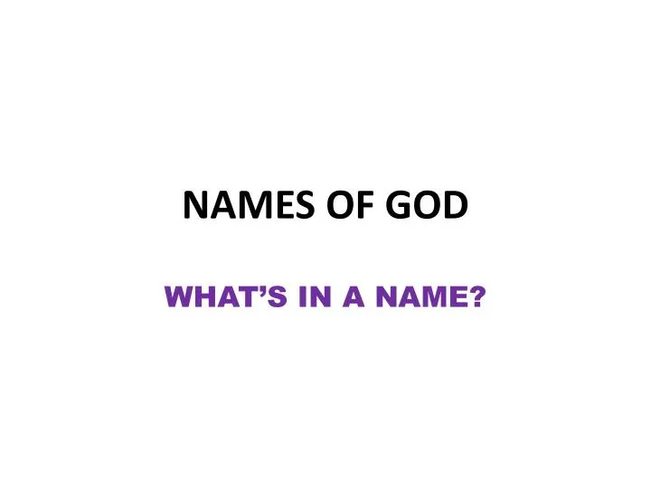 names of god