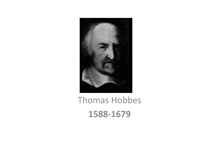 thomas hobbes 1588 1679