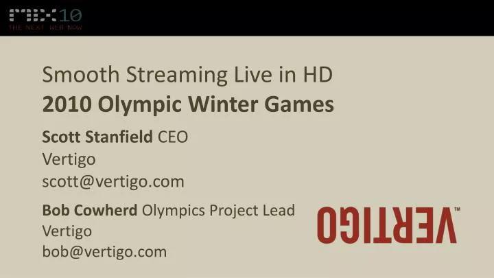smooth streaming live in hd 2010 olympic winter games