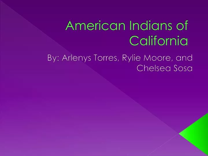 american indians of california