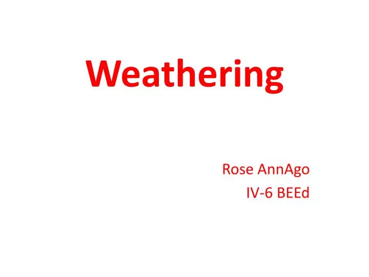 weathering