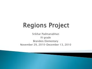 Regions Project