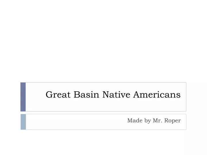 great basin native americans