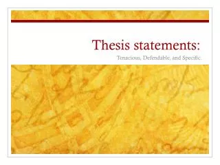 Thesis statements: