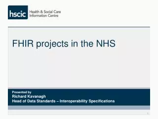 FHIR projects in the NHS