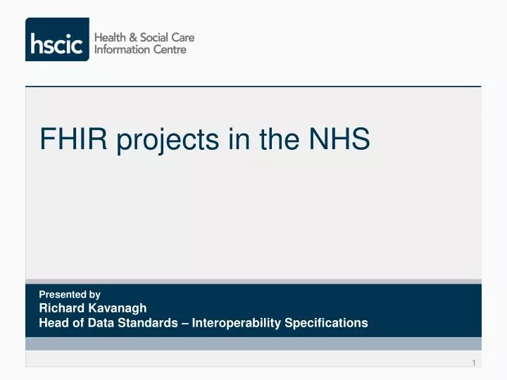 fhir projects in the nhs