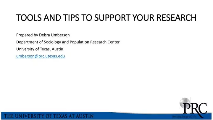 tools and tips to support your research