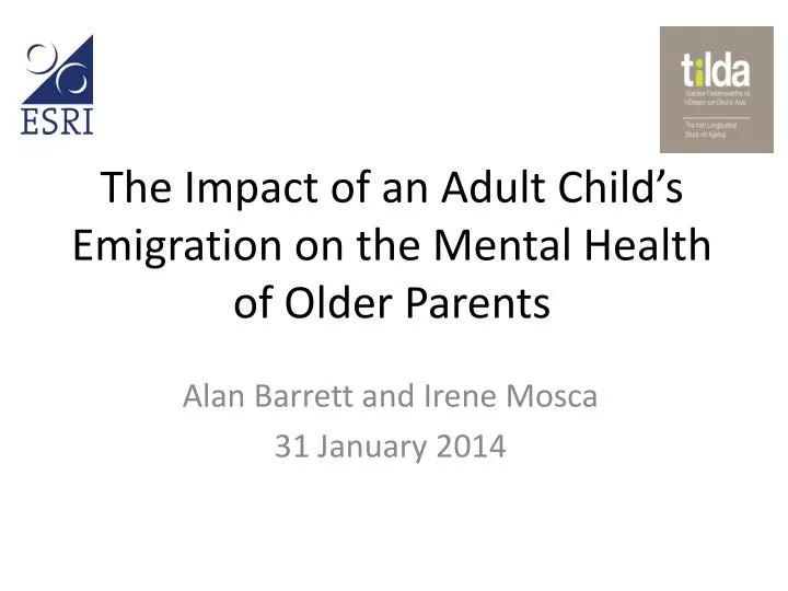 the impact of an adult child s emigration on the mental health of older parents