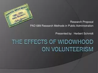 The Effects of Widowhood on Volunteerism