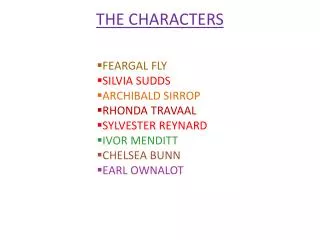THE CHARACTERS