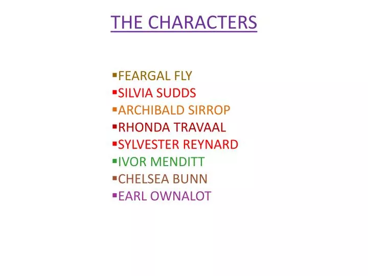 the characters
