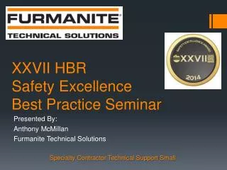 XXVII HBR Safety Excellence Best Practice Seminar