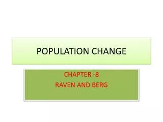 POPULATION CHANGE