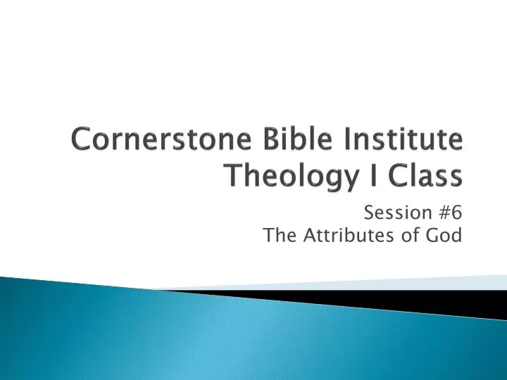 cornerstone bible institute theology i class