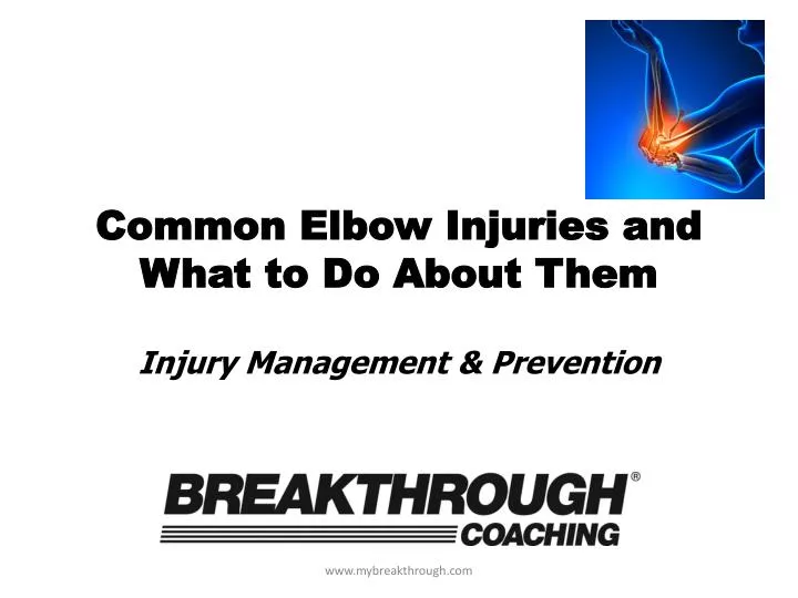 common elbow injuries and what to do about them