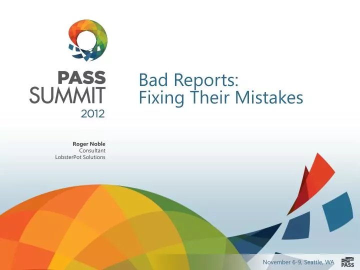 bad reports fixing their mistakes