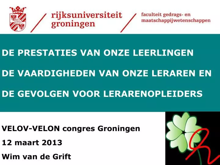 velov velon congres groningen 12 maart 2013 wim van de grift