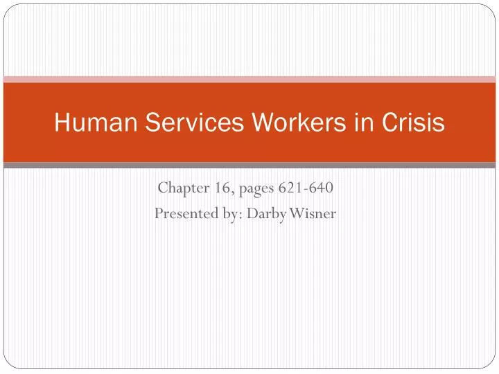 human services workers in crisis