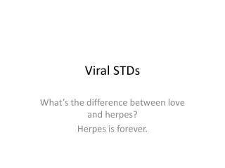 Viral STDs