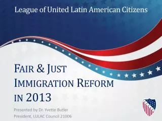 Fair &amp; Just Immigration Reform in 2013